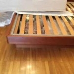 υπέρδιπλο κρεβάτι μασίφ κερασιά (αμορτισέρ αποθηκευτικός χώρος)