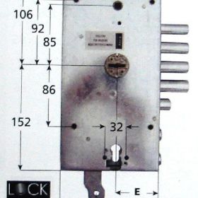 Κλειδαριά διπλή υπερασφαλείας για θωρακισμένες πόρτες μάρκας Dierre μέ defender και επιστόμια